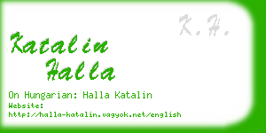 katalin halla business card